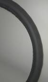 Black steering wheel cover with seam pattern (OEM)